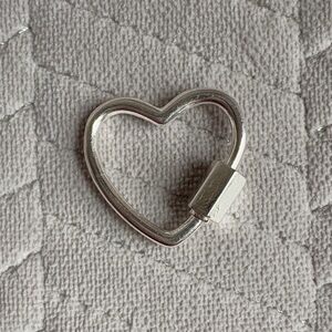 Silver Heart-Shaped Connector